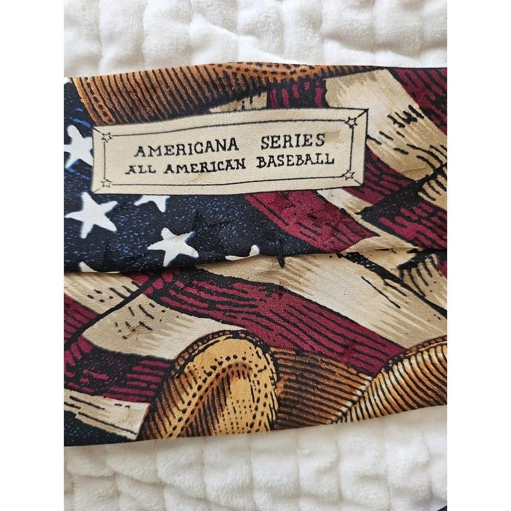 Tango Max Raab Americana Series All American Baseball Silk Tie 57